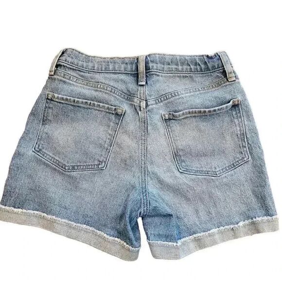 Old Navy Girl's Light Wash Cotton/Poly/Spandex Denim High Rise Rolled Cuff Lace - Picture 6 of 13